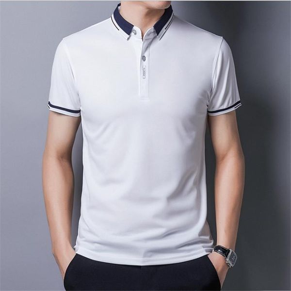 shirt men's business lapel fashion british summer golf men clothes casual slim fit short sleeve polos, White;black
shirt men's business lapel fashion british summer golf men clothes casual slim fit short sleeve polos, White;black