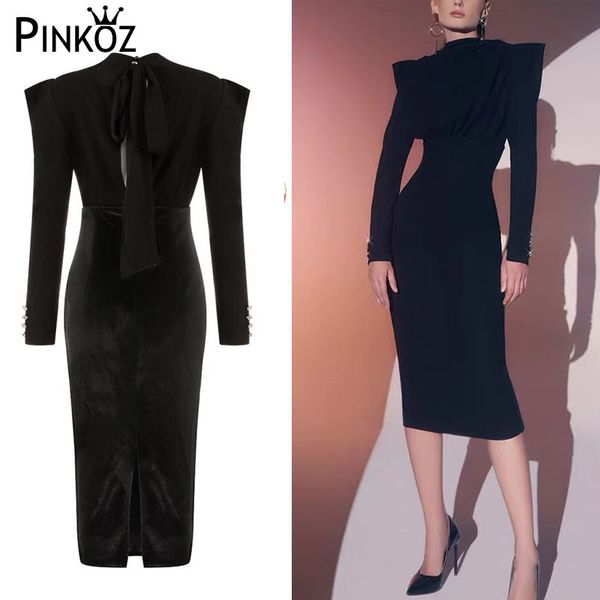 runway designer black velvet backless bow lace up slim bodycon officel lady elegant stand collar midi dress women za 210421, White
runway designer black velvet backless bow lace up slim bodycon officel lady elegant stand collar midi dress women za 210421, White
