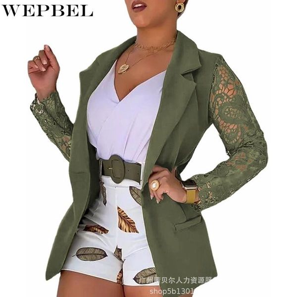 women's suits & blazers wepbel coat autumn slim lace see-through long sleeve solid color single button turn-down collar, White;black
women's suits & blazers wepbel coat autumn slim lace see-through long sleeve solid color single button turn-down collar, White;black