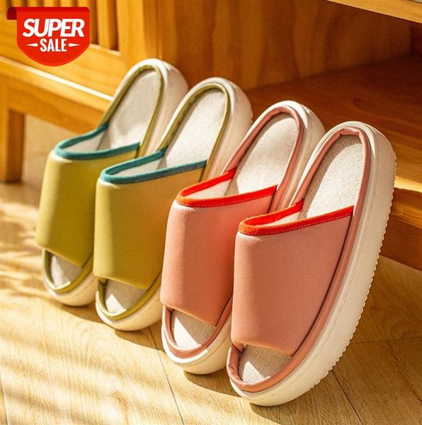 cotton linen slippers female pu home household indoor leather thick bottom deodorant four couple male #g59w, Black
cotton linen slippers female pu home household indoor leather thick bottom deodorant four couple male #g59w, Black