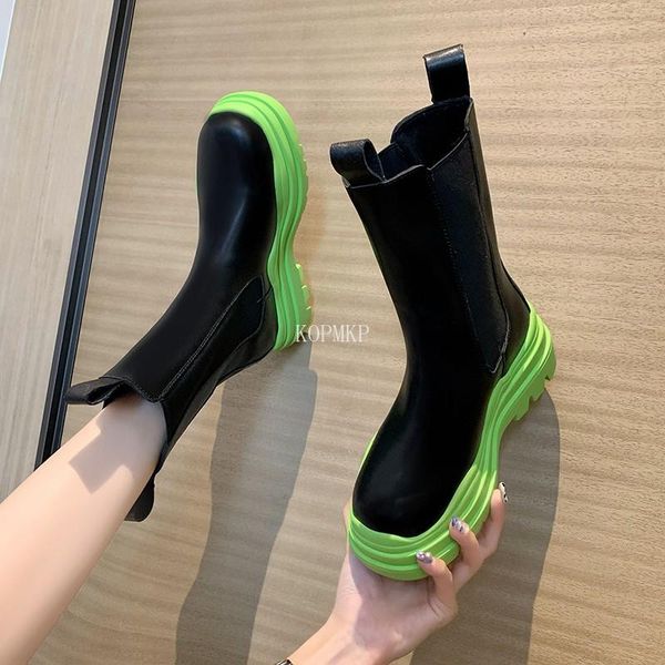 boots 2021 women's fashion leather elastic band autumn comfort mid calf flat platform kopmkp 35-40 size, Black
boots 2021 women's fashion leather elastic band autumn comfort mid calf flat platform kopmkp 35-40 size, Black