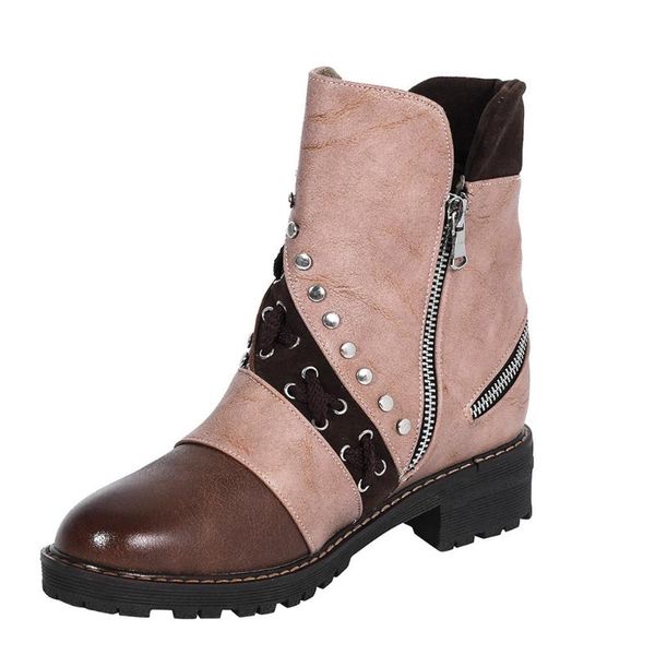 boots mix colors short women winter rounded zip fretwork rivet cross motorcycle retro punk shoes zapatos de mujer, Black
boots mix colors short women winter rounded zip fretwork rivet cross motorcycle retro punk shoes zapatos de mujer, Black