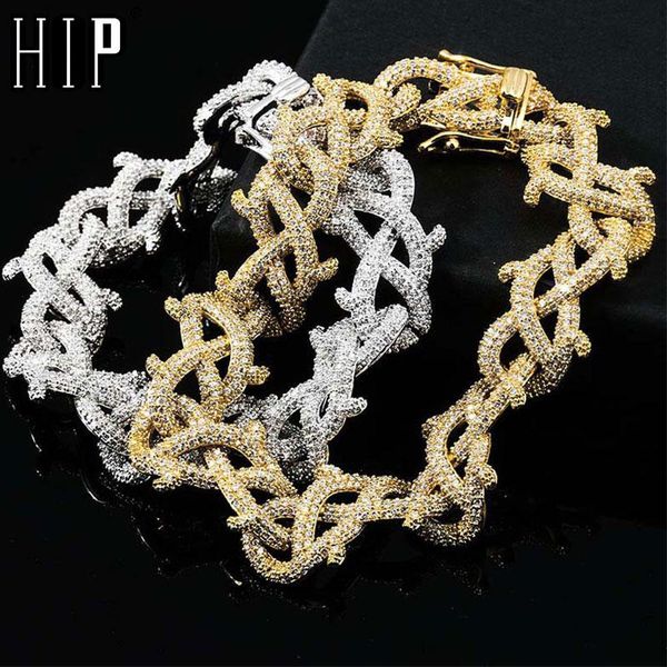hip hop iced out cz chain thick heavy copper zircon thorns cuban link bracelet for men jewelry gold silver link,, Black
hip hop iced out cz chain thick heavy copper zircon thorns cuban link bracelet for men jewelry gold silver link,, Black