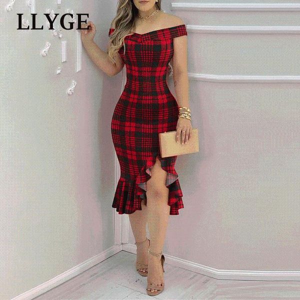 plaid off shoulder women's dress sequins high waist bodycon ruffles slit midi dresses female spring lady party vestidos casual, Black;gray
plaid off shoulder women's dress sequins high waist bodycon ruffles slit midi dresses female spring lady party vestidos casual, Black;gray