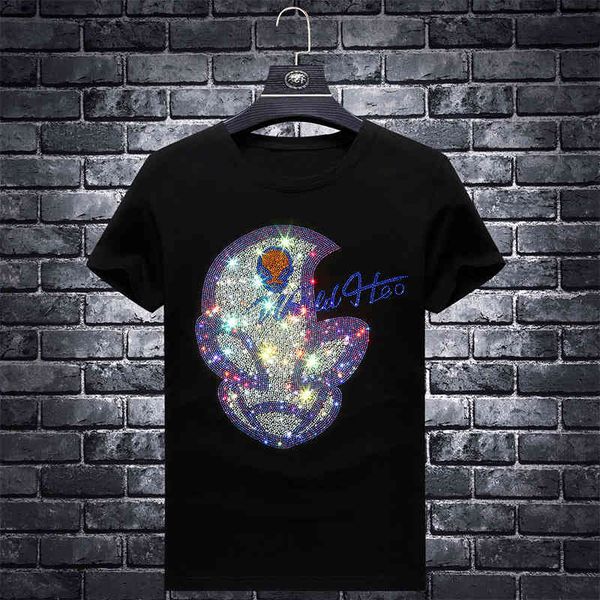 fashion t shirt european summer short sleeve drilling men's alien animation slim fitting daily thin large black half, White;black
fashion t shirt european summer short sleeve drilling men's alien animation slim fitting daily thin large black half, White;black