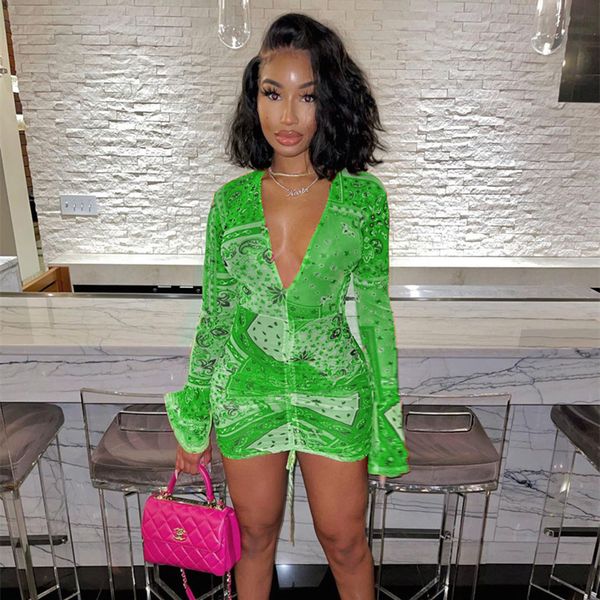 deep v neck paisley print party dresses drawstring mesh flare long sleeve transparent club outfit for women mini dress, Black;gray
deep v neck paisley print party dresses drawstring mesh flare long sleeve transparent club outfit for women mini dress, Black;gray