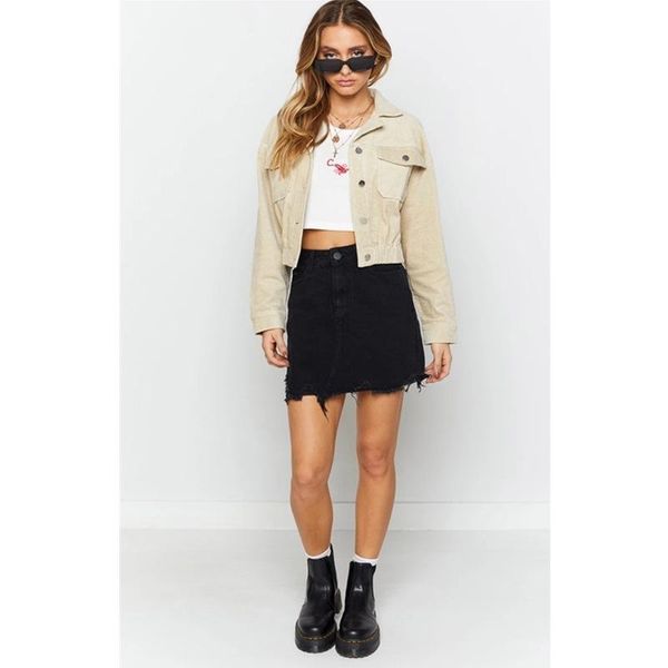 women's jackets 2021 women fashion solid color short coat long sleeve lapel neck button-up cropped for spring fall, Black;brown
women's jackets 2021 women fashion solid color short coat long sleeve lapel neck button-up cropped for spring fall, Black;brown