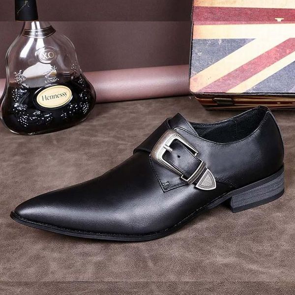dress shoes luxury men business leather pointed-toe buckle classic black genuine flats party wedding slip-on loafers
dress shoes luxury men business leather pointed-toe buckle classic black genuine flats party wedding slip-on loafers
