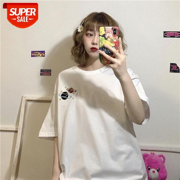 korean version of the new planet print loose bf wind in long net red short-sleeved t-shirt women tide #yk0y, White
korean version of the new planet print loose bf wind in long net red short-sleeved t-shirt women tide #yk0y, White