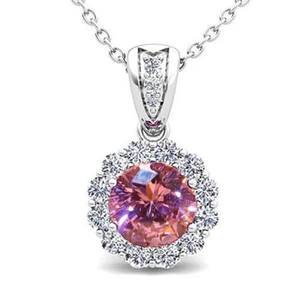 pendant necklaces huitan novel design pink cubic zirconia necklace women for wedding aesthetic bridal statement jewelry party, Silver
pendant necklaces huitan novel design pink cubic zirconia necklace women for wedding aesthetic bridal statement jewelry party, Silver