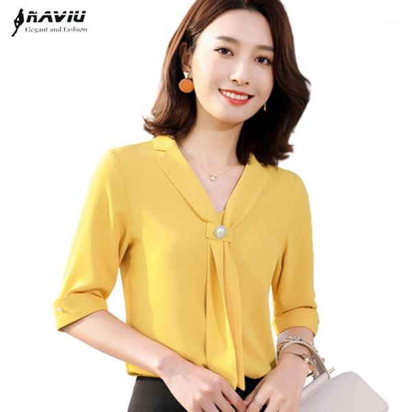women's blouses & shirts chiffon v neck shirt women fashion summer yellow temperament bow tie high-end half sleeve office ladies casual, White
women's blouses & shirts chiffon v neck shirt women fashion summer yellow temperament bow tie high-end half sleeve office ladies casual, White