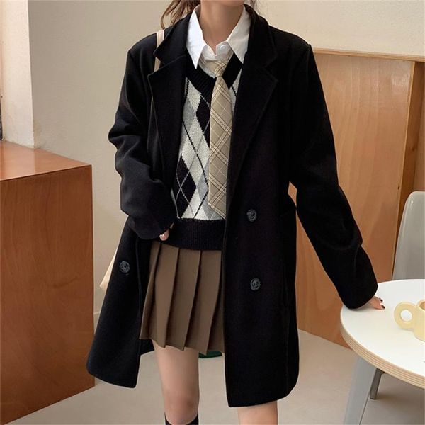 women's wool & blends alien kitty autumn thicken warm mid-length faux coat chic 2021 winter all match fashion office lady elegant jacke, Black
women's wool & blends alien kitty autumn thicken warm mid-length faux coat chic 2021 winter all match fashion office lady elegant jacke, Black