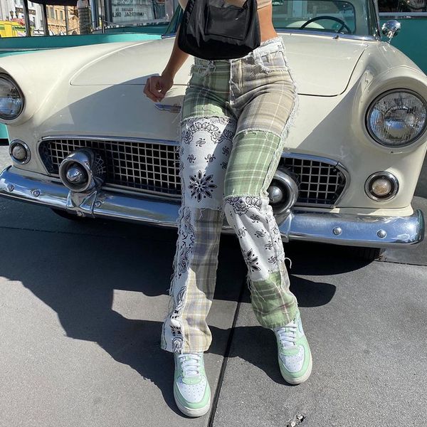 2021waatfaak streetwear e-girl patchwork jeans women cargo green pants mom y2k jeans baggy graphic checkerboard 90s jean mom denim, Blue
2021waatfaak streetwear e-girl patchwork jeans women cargo green pants mom y2k jeans baggy graphic checkerboard 90s jean mom denim, Blue
