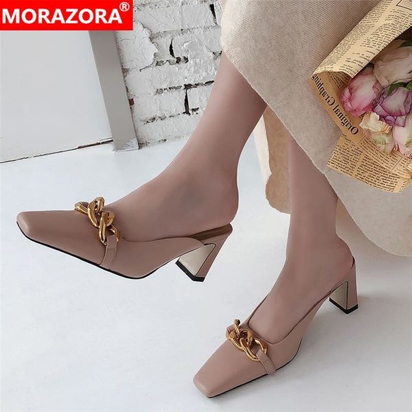 morazora fashion genuine leather shoes woman mules summer party dress shoes ladies footwear 210506, Black
morazora fashion genuine leather shoes woman mules summer party dress shoes ladies footwear 210506, Black