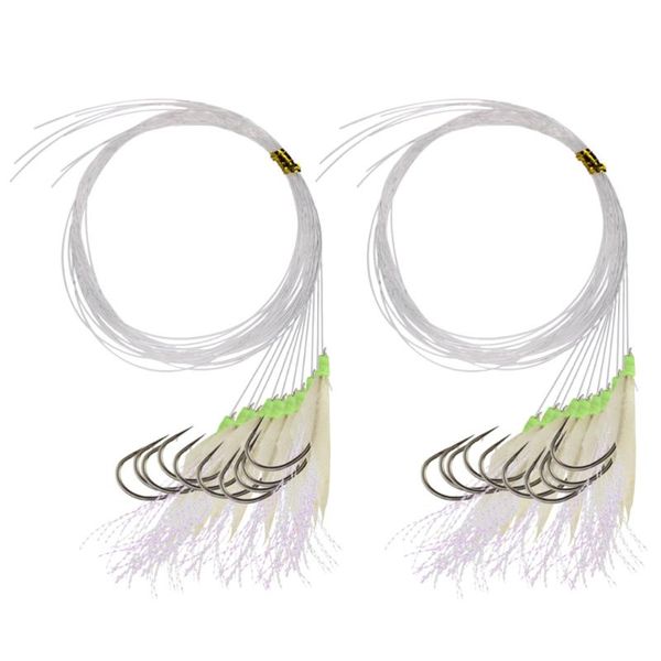 strings fishing string hooks fishhooks pre tied sabiki fish flies skin flasher rig with glow luminous head monofilame
strings fishing string hooks fishhooks pre tied sabiki fish flies skin flasher rig with glow luminous head monofilame