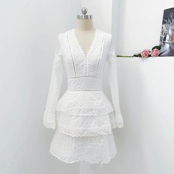 womens runway dresses v neck long sleeves embroidery hollow out tiered ruffles fashion dress vestidos, Black
womens runway dresses v neck long sleeves embroidery hollow out tiered ruffles fashion dress vestidos, Black