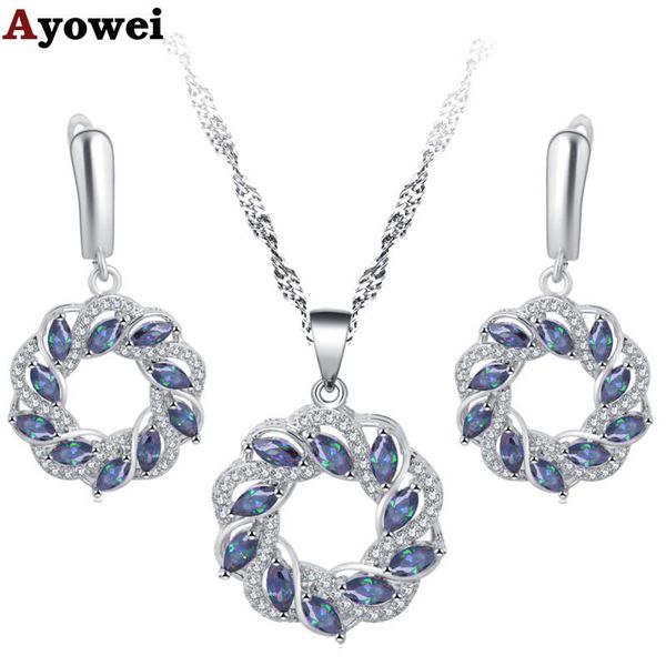 earrings & necklace ayowei simple rainbow crystal zircon inlay pendant gift for mother's daa js805a, Silver
earrings & necklace ayowei simple rainbow crystal zircon inlay pendant gift for mother's daa js805a, Silver