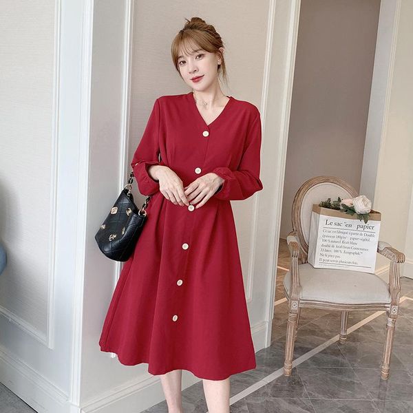 maternity dresses dress autumn clothes v-neck long sleeve for pregnant women korean fashion pregnancy clothing, White
maternity dresses dress autumn clothes v-neck long sleeve for pregnant women korean fashion pregnancy clothing, White