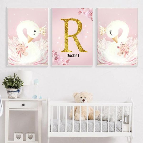 paintings personalized poster print girl golden name custom pink wall art baby nursery bedroom canvas painting crow swan picture for kids
paintings personalized poster print girl golden name custom pink wall art baby nursery bedroom canvas painting crow swan picture for kids