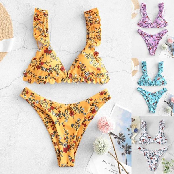 ruffles bikini swimsuit women swimwear rope bikinis set flower print female low waist swimming suits for bathing suit women's, White;black
ruffles bikini swimsuit women swimwear rope bikinis set flower print female low waist swimming suits for bathing suit women's, White;black