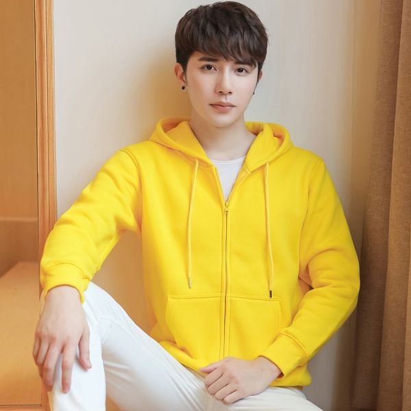 fleece sweater men's hooded cardigan casual solid color plush thickened green middle-aged coat hoodie 18c, Black
fleece sweater men's hooded cardigan casual solid color plush thickened green middle-aged coat hoodie 18c, Black