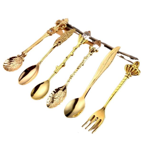 spoons 6pcs/set vintage royal style metal forks diy carved fork table spoon antique tea coffee dessert
spoons 6pcs/set vintage royal style metal forks diy carved fork table spoon antique tea coffee dessert