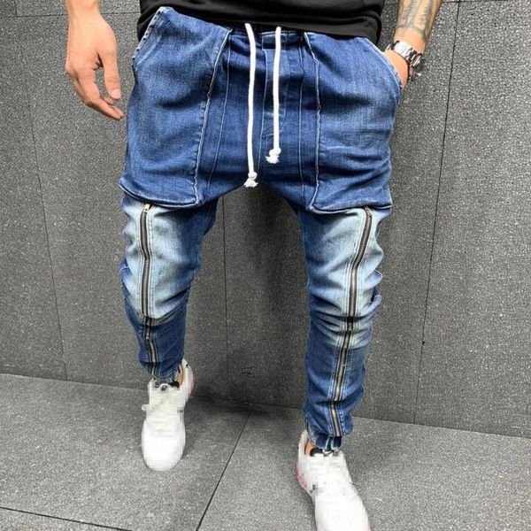men's jeans men gray skinny fashion slim drawstring mid waist hip hop man causal big pocket sport denim pencil pants streetwear, Blue
men's jeans men gray skinny fashion slim drawstring mid waist hip hop man causal big pocket sport denim pencil pants streetwear, Blue