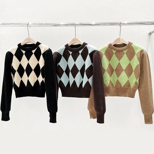 women's sweaters argyle plaid retro knitted sweater harajuku preppy style kawaii v neck full sleeve pullovers women autumn vintage stre, White;black
women's sweaters argyle plaid retro knitted sweater harajuku preppy style kawaii v neck full sleeve pullovers women autumn vintage stre, White;black