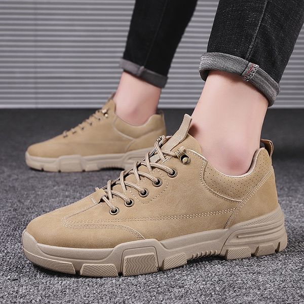 new men boots leather waterproof lace up military boots men ankle lightweight shoes for men sneakers spring autumn casual, Black
new men boots leather waterproof lace up military boots men ankle lightweight shoes for men sneakers spring autumn casual, Black