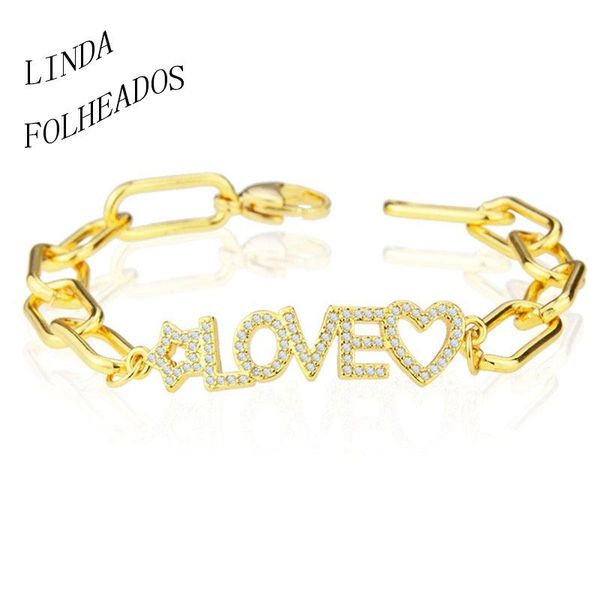link, chain arrival fashion gold-plated love heart inlaid bracelet for female couple girlfriend copper, Black
link, chain arrival fashion gold-plated love heart inlaid bracelet for female couple girlfriend copper, Black
