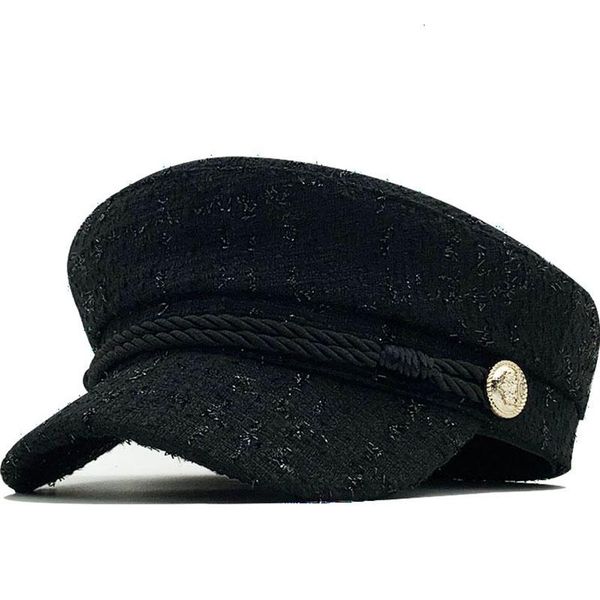 berets wool hat cap for women casual streetwear rope flat elegant solid autumn winter warm metal chain beret female, Blue;gray
berets wool hat cap for women casual streetwear rope flat elegant solid autumn winter warm metal chain beret female, Blue;gray