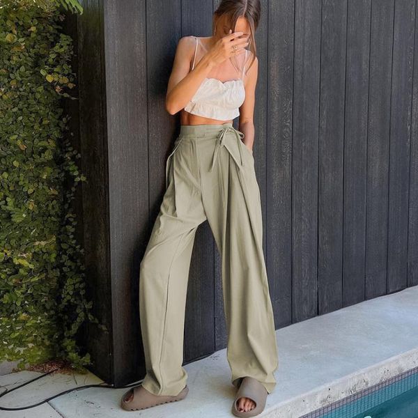 women's pants & capris green loose casual 2021 autumn bandage straight wide leg fashion cotton button draped long temperament, Black;white
women's pants & capris green loose casual 2021 autumn bandage straight wide leg fashion cotton button draped long temperament, Black;white