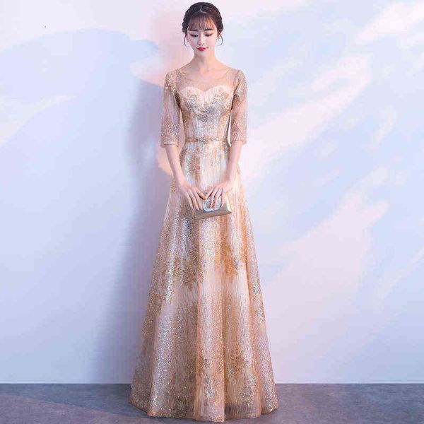 luxury prom dresses evening 2021 autumn party long elegant slim banquet, Black 
luxury prom dresses evening 2021 autumn party long elegant slim banquet, Black