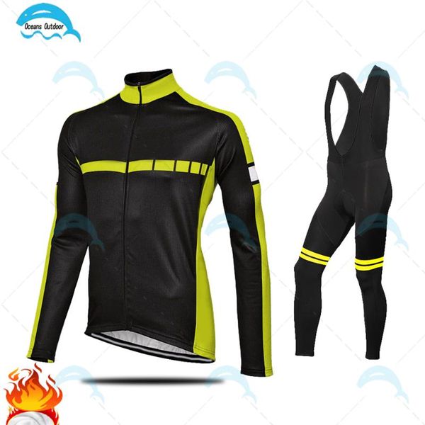 racing sets winter men's long sleeve cycling jersey set fleece bike clothing cold protection pro team training riding uniform tight 202, Black;blue
racing sets winter men's long sleeve cycling jersey set fleece bike clothing cold protection pro team training riding uniform tight 202, Black;blue
