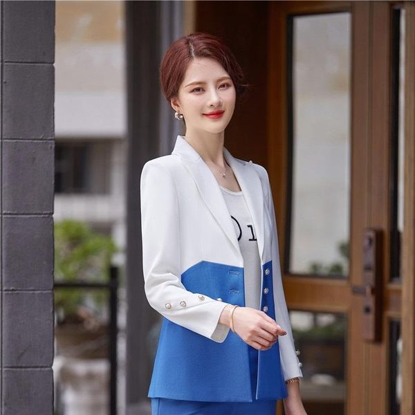 women's suits & blazers jacket fashion patchwork slim oversize coat ol styles autumn for women ladies offer work blazer outwear, White;black
women's suits & blazers jacket fashion patchwork slim oversize coat ol styles autumn for women ladies offer work blazer outwear, White;black