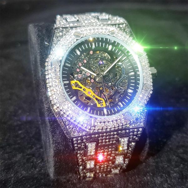 wristwatches missfox black hollow movement man's mechanical watch brand full diamond hiphop men watches luxury business wristwacth man, Slivery;brown
wristwatches missfox black hollow movement man's mechanical watch brand full diamond hiphop men watches luxury business wristwacth man, Slivery;brown
