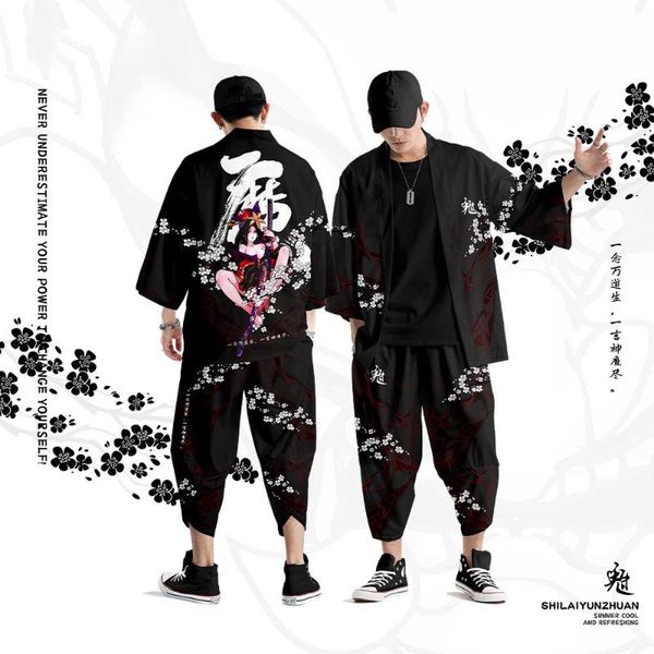 ethnic clothing print kimono cardigan men japanese traditional casual loose thin set of coat and pants asian clothes harakuju, Red
ethnic clothing print kimono cardigan men japanese traditional casual loose thin set of coat and pants asian clothes harakuju, Red