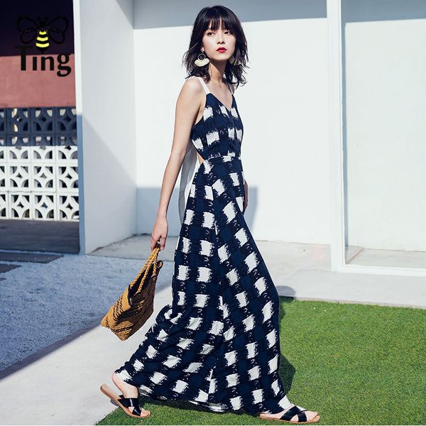 backless bow tie maxi dress women elegant long party dresses casual bohemian plaid holiday vestidos designe 210513, Black;gray
backless bow tie maxi dress women elegant long party dresses casual bohemian plaid holiday vestidos designe 210513, Black;gray