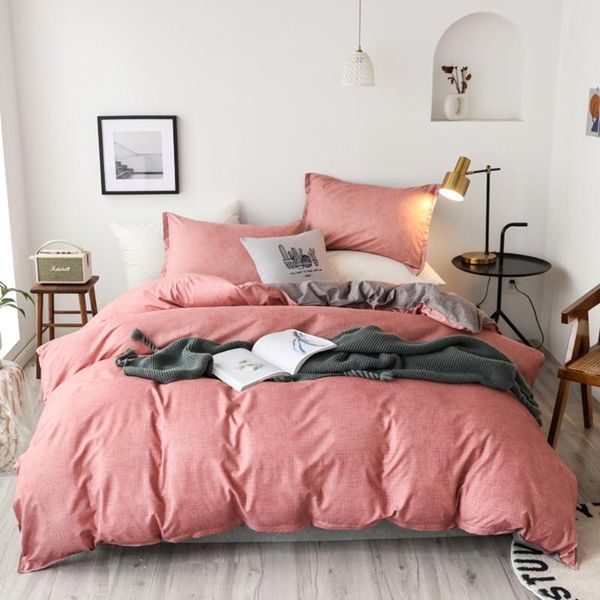 bedding sets solid color pink 2/3 pcs set duvet cover with pillowcase king size comfortable bed linen no sheet
bedding sets solid color pink 2/3 pcs set duvet cover with pillowcase king size comfortable bed linen no sheet