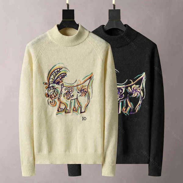 designer cd winter men sweaters hoodies knitted wool brand man knitting hooded sweatshirt goat print long sleeve mens sweater jackets plus, White;black
designer cd winter men sweaters hoodies knitted wool brand man knitting hooded sweatshirt goat print long sleeve mens sweater jackets plus, White;black