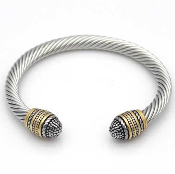 fashion men and women alloy twisted pair cable cord bracelet open bracelet jewelry q0719, Black
fashion men and women alloy twisted pair cable cord bracelet open bracelet jewelry q0719, Black