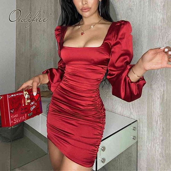 spring summer women mini party long sleeve vintage bodycon short satin dress 210415, Black;gray
spring summer women mini party long sleeve vintage bodycon short satin dress 210415, Black;gray