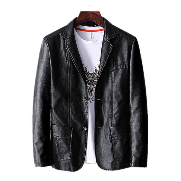 men's suits & blazers long pu faux leather jacket coat brand trend slim youth casual jackets warm coats, White;black
men's suits & blazers long pu faux leather jacket coat brand trend slim youth casual jackets warm coats, White;black