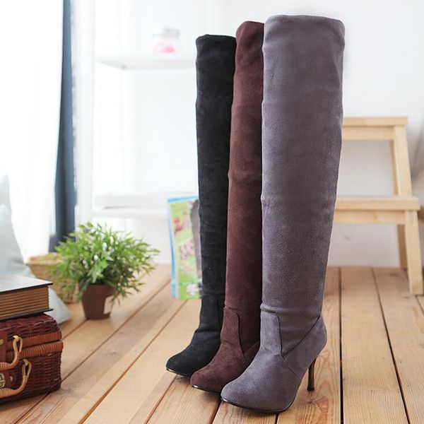 boots 2021 style pointy boots,high-heel, frosted, high-tube over the knee, Black 
boots 2021 style pointy boots,high-heel, frosted, high-tube over the knee, Black