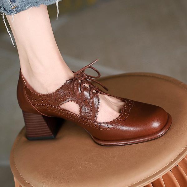 dress shoes british retro style small leather shoes, broch, lace-up mid-heel, soft handmade women's, Black
dress shoes british retro style small leather shoes, broch, lace-up mid-heel, soft handmade women's, Black