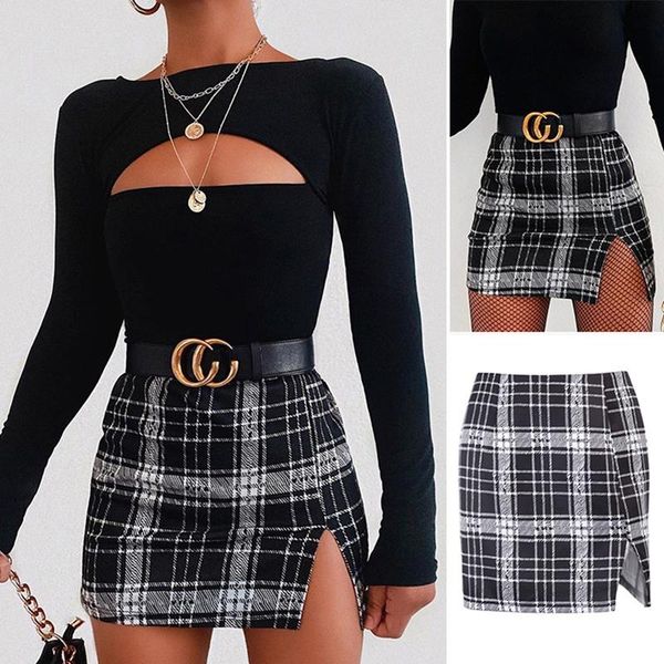 skirts female plaid skirt half-length stitching a-line split casual cotton yarn black
skirts female plaid skirt half-length stitching a-line split casual cotton yarn black