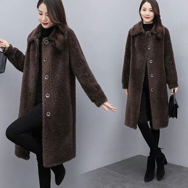 women's fur & faux women 2021 autumn winter long real sheep shearling coats female natural wool outwear abrigo mujer lamb jackets x70, Black
women's fur & faux women 2021 autumn winter long real sheep shearling coats female natural wool outwear abrigo mujer lamb jackets x70, Black