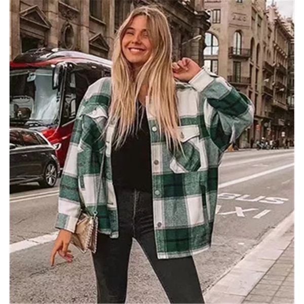 autumn thick frosted loose shirt contrast color stitching plaid warm shirt long sleeve cardigan buttoned loose shirt women 210419, White
autumn thick frosted loose shirt contrast color stitching plaid warm shirt long sleeve cardigan buttoned loose shirt women 210419, White