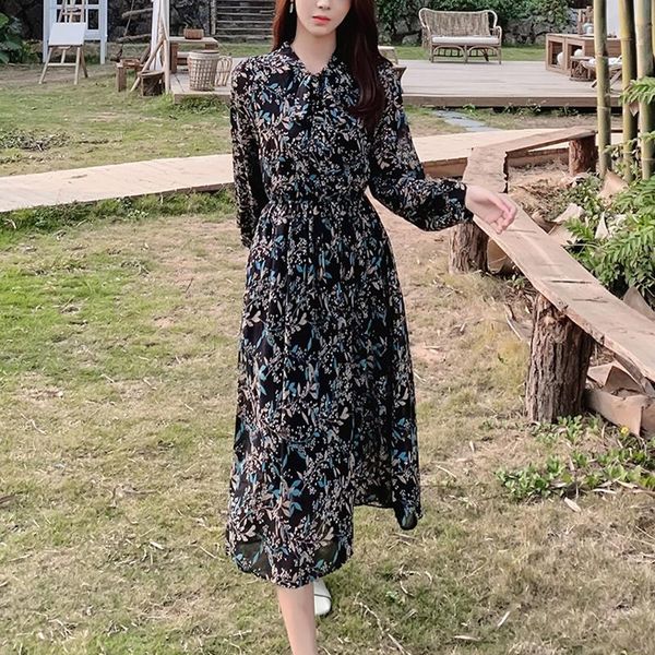casual dresses elegant lace up floral printed women dress spring long sleeve a-line slim female chiffon vintage midi vestidos 3xl, Black;gray
casual dresses elegant lace up floral printed women dress spring long sleeve a-line slim female chiffon vintage midi vestidos 3xl, Black;gray