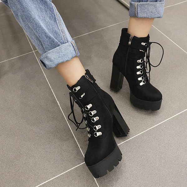 boots autumn winter ladies mid calf fashion metal buckle zipper women's shoes super high heel plus size knight 34-46, Black
boots autumn winter ladies mid calf fashion metal buckle zipper women's shoes super high heel plus size knight 34-46, Black